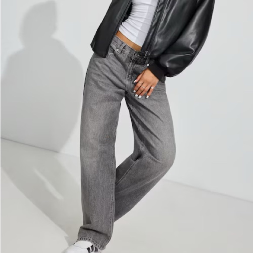 garage baggy jeans in dark grey